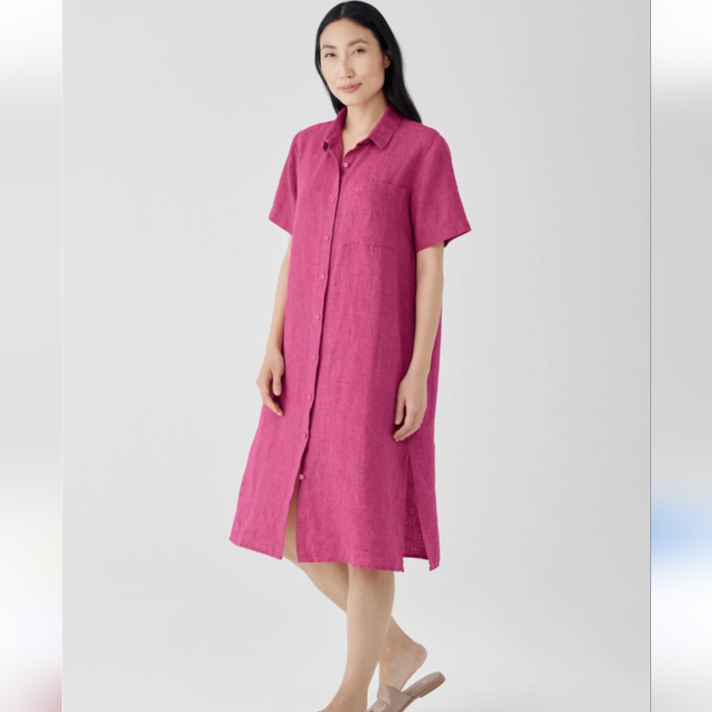 Eileen Fisher Pink Midi Dress